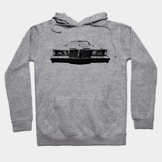 Pontiac Grand Prix 1970s American classic car monoblock black Hoodie by soitwouldseem